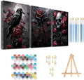 Axquilon 3 Packs Halloween Framed Paint by Numbers Kit for Adults 8x10in
