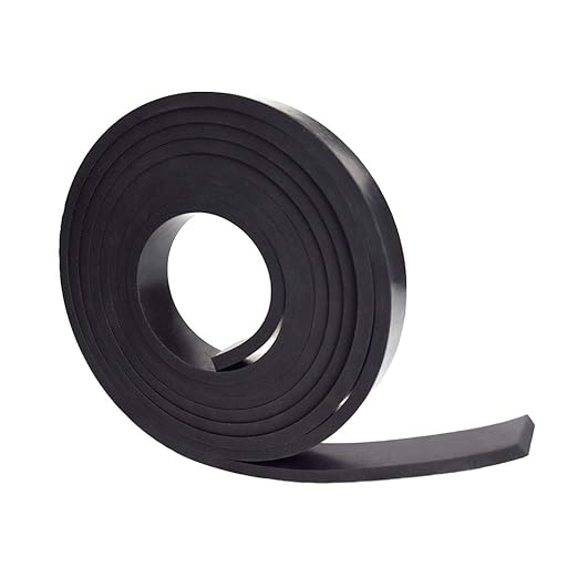 DOBTIM Thick Solid Neoprene Rubber Strips 1/4" Thick X 1" Wide X 10' Long by DOBTIM