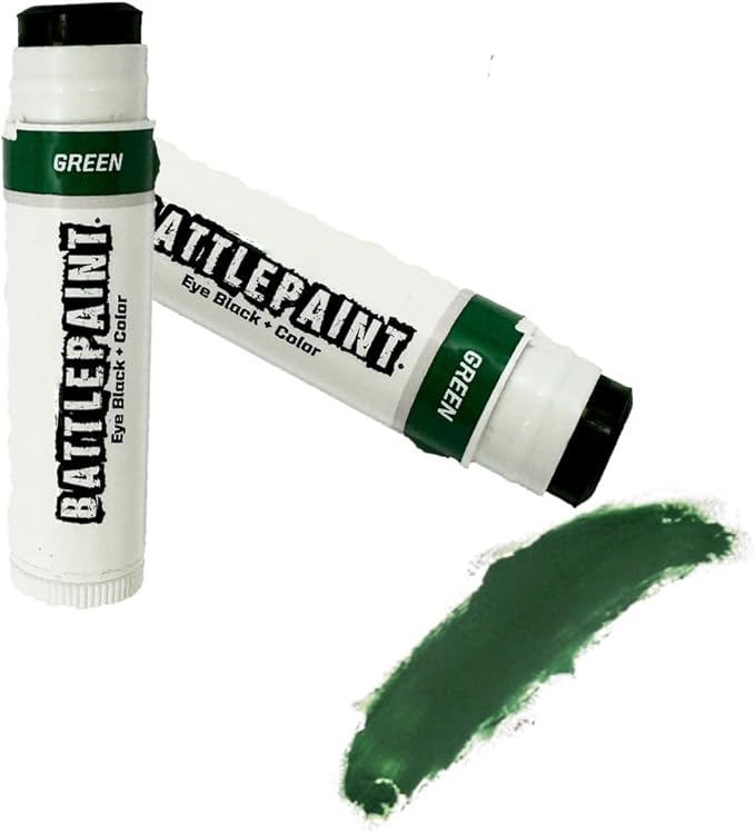 EyeBlack BattlePaint – Bright Colored Under Eye Black Grease for Pro Athletes and Super Fans – Baseball, Softball, Football – 2 Sticks