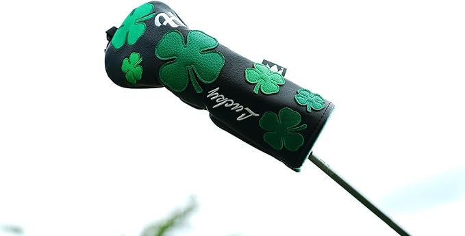 Craftsman Golf Green Lucky Clover Driver Wood Hybrid Headcover Blade Mallet Putter Cover for Scotty Cameron Taylormade Odyssey Also for Custom Version with Your Name Stitched