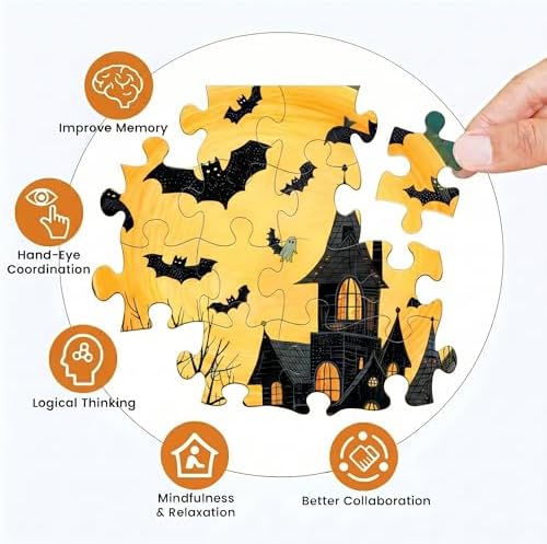 1000 Piece Puzzle for Adults, Halloween Themed Collage