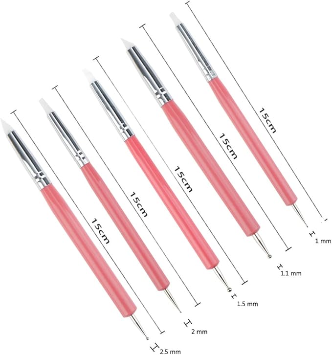 4PCS Double-Ended Metal Ceramic Clay Ball Stylus Dotting Tools and 5PCS 2 Way - Image 3