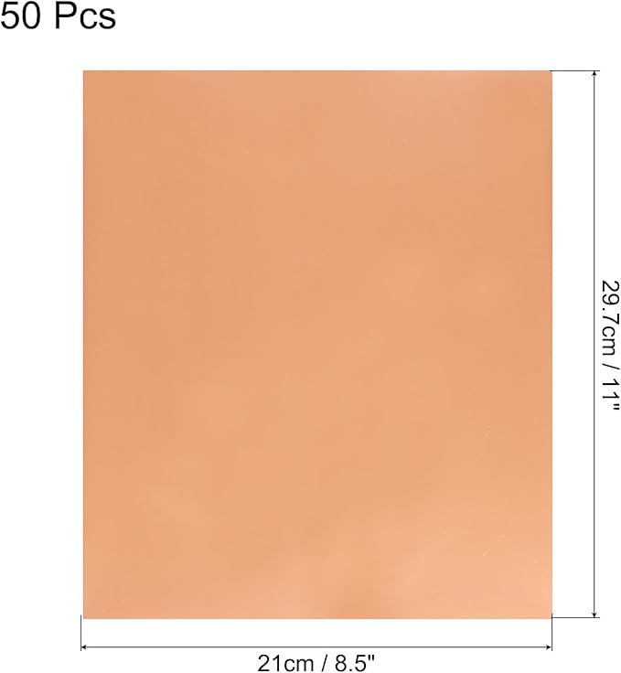 MECCANIXITY 50 Pack Toner Reactive Foil, Deco Foil Transfer Sheets 8.5"x11" A4 - Image 2