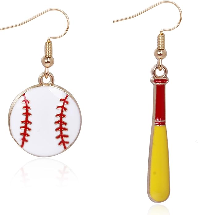 Baseball Earrings for Women Baseball Mom Accessories Essentials Game Day Fan Gifts Lightweight Sports Stud Earrings Jewelry Game Day Shirts Women