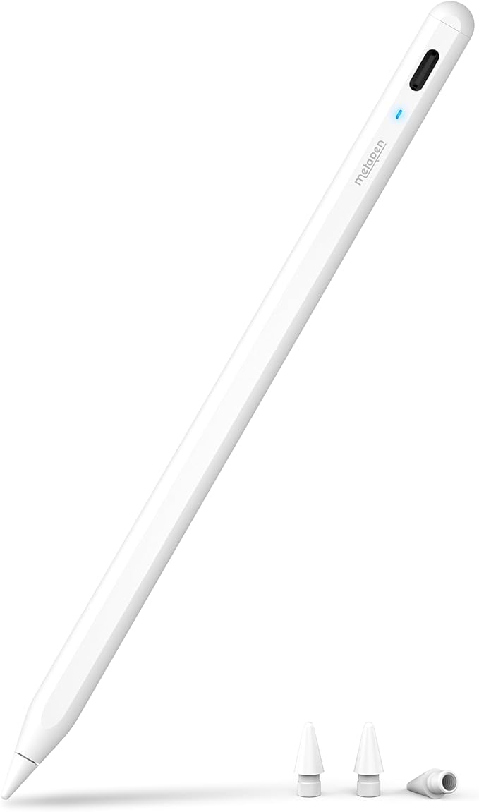 Metapen Pencil A8 for Apple iPad 2018-2025, Tilt Sensitivity, Pixel Precision by metapen