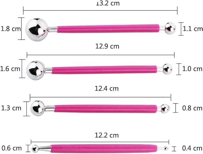 4PCS Double-Ended Metal Ceramic Clay Ball Stylus Dotting Tools and 5PCS 2 Way - Image 2