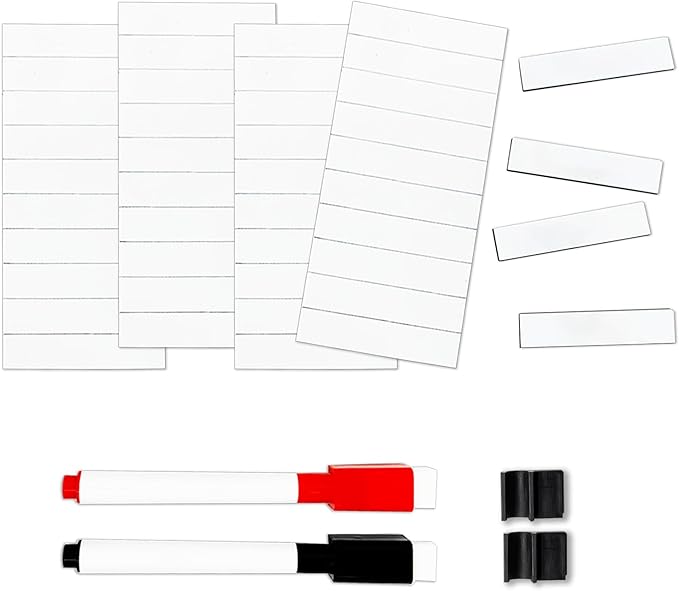 Baseball Lineup Magnets, 40Pcs 0.51 x 2.31 Inch Strong Magnetism Magnetic Baseball Lineup Board Reusable Magnets for Baseball Lineup Board Free Movement Softball Magnetic Lineup Board for Dugout