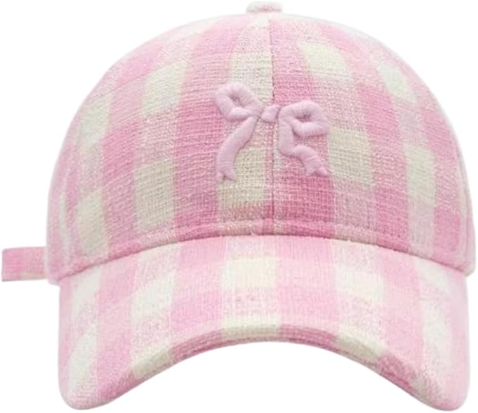 Sumleno Womens Trendy Cute Bow Baseball Cap Y2k Aesthetic Preppy Sun Cap Hiking Travel Trucker Hat Accessories