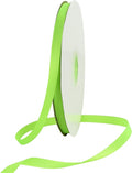 TONIFUL 3/8 Inch x 100yds Fluorescent Apple Green Satin Ribbon Thin Solid by TONIFUL