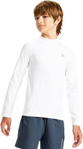 DEVOROPA Youth Boys Compression Thermal Shirt Long Sleeve Kids Fleece Baselayer Soccer Baseball Undershirt Slim/Regular/Husky