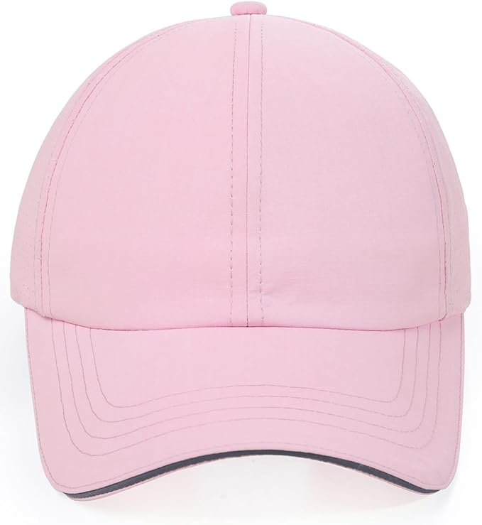 Little Girls Reflective Baseball Cap Criss Cross Ponytail Hat Kids Quick Dry Mesh Summer Sports Hat for Toddler Ages 3-8