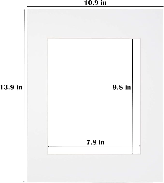Egofine 11x14 White Picture Mats Pack of 11, Frame Mattes - Image 2