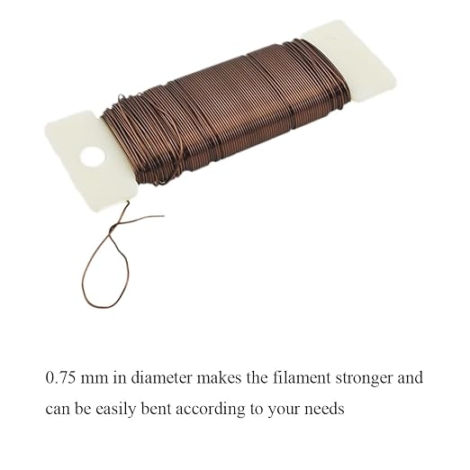 HAHIYO 22Gauge Coffee Color Metal Floral Wire - Image 7