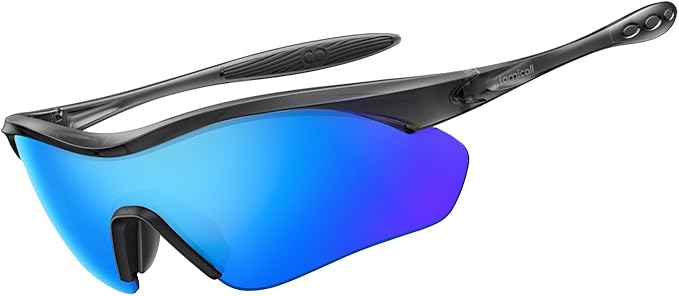 Lamicall 22g Polarized Sports Sunglasses - UV400 Protection Men Women Sun Glasses for Running Cycling Fishing Golf Driving