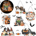 Chiisong 6 Pcs Halloween Diamond Art, Fall Diamond Painting Hanging Signs