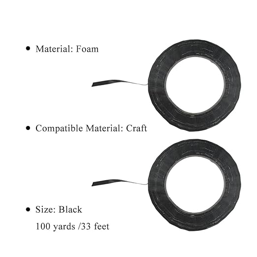 HAHIYO Black 0.25Inch Wide Floral Tape Waterproof Florist Tape Flower Wrap - Image 7