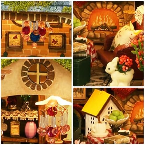 Dollhouse Kit, DIY Miniature House w/LED Adult, Forest Adventure