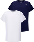 DEVOROPA Youth Boys Compression Shirt Long/Short Sleeve Football Baseball Undershirt Quick Dry Kids Sports Baselayer Crewneck