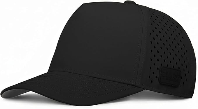 Zylioo Oversize XXL XL Performance Baseball Cap, High Profile 5-Panel Snapback Hat, Laser Cut Mesh Cap for Big Heads