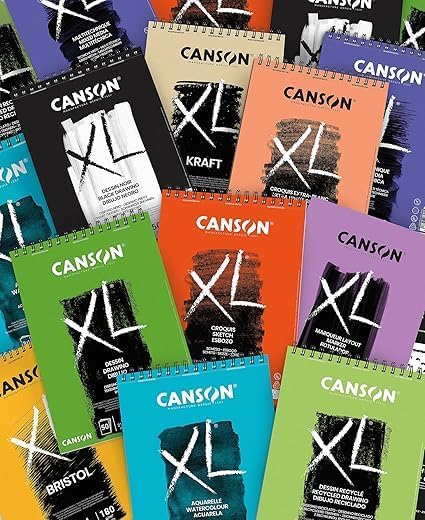 CANSON XL Watercolour 300gsm A5 Paper, Cold Pressed, Spiral Pad Short Side - Image 6