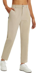 baleaf Women's Golf Pants Straight Leg Stretch Work Travel Pant with Pockets Dressy Bussiness Casual Slacks UPF 50+