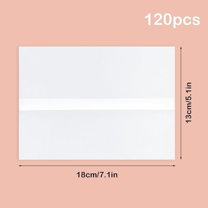 120Sheets Pre-Folded Transparent Vellum Jackets Paper - Image 5