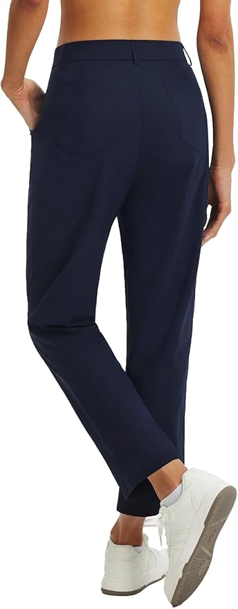 baleaf Women's Golf Pants Straight Leg Stretch Work Travel Pant with Pockets Dressy Bussiness Casual Slacks UPF 50+