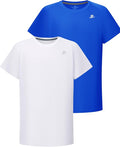 DEVOROPA Youth Boys Compression Shirt Long/Short Sleeve Football Baseball Undershirt Quick Dry Kids Sports Baselayer Crewneck