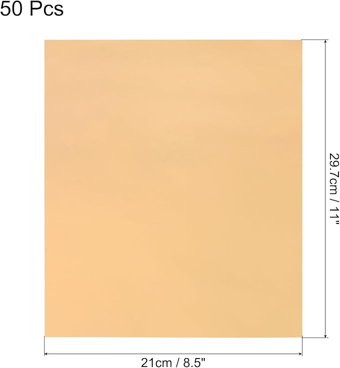 MECCANIXITY 50 Pack Toner Reactive Foil, Deco Foil Transfer Sheets 8.5"x11" A4 - Image 2