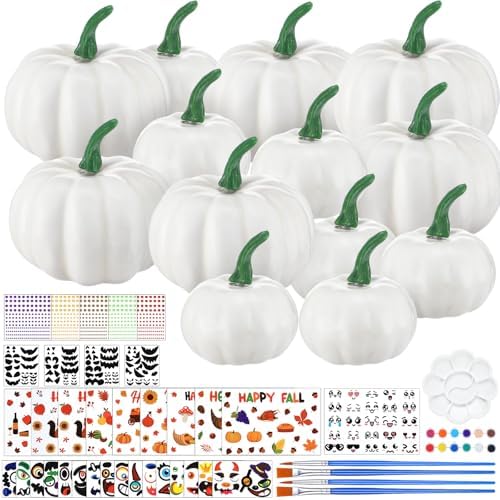 Simgoing 36 Sets Pumpkin Painting Kits Fall Halloween Crafts, Spooky Face