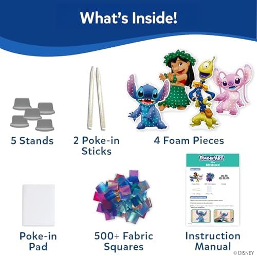 Skillmatics Poke-in Art – Lilo & Stitch, Wood Craft Kit, Gift for Kids