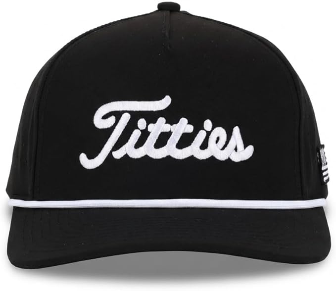 Curves & Clubs Titties Golf Hat - Funny Golf Hat, Titties Hat - Funny American Hat - One-Size-Fits-All - Men's Gifts