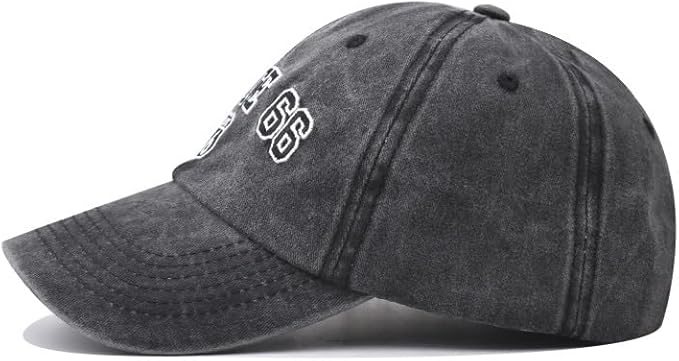 Vintage Washed Cotton Baseball Caps for Women Men Classic Route 66 Embroidered Sun Protection