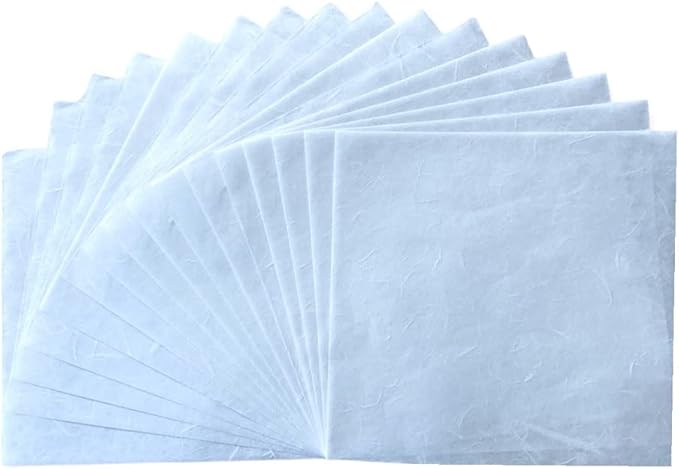 50 Sheets 6 x 6 Inches Natural Fiber Mulberry paper Sheets Square Origami Paper - Image 5