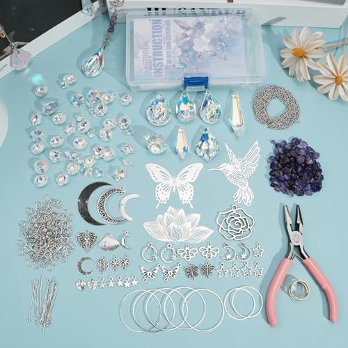 420pcs Suncatcher Kit, Crystal Prisms, DIY Garden/Window Hanging