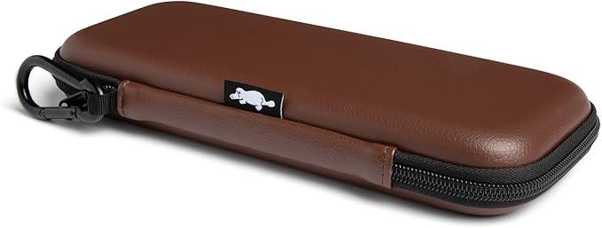 Platypus Golf Co. Golfing Caddie EVA Travel Case Organizer with Bamboo Tees & Ball Marker - Hand Reversible Hinging Glove Shaper & Holder, Mesh Pocket & Storage Slots, Golfers Cases for Men & Women