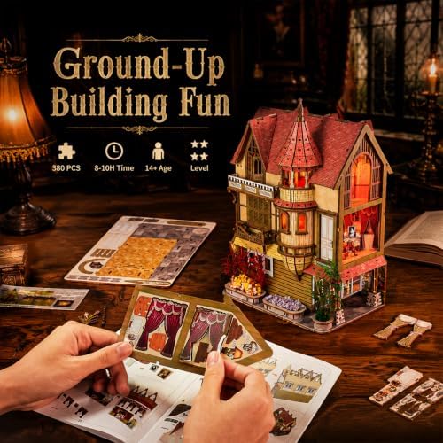 fifijoy DIY Miniature House Kit for Adults - Endless Manor Booknook