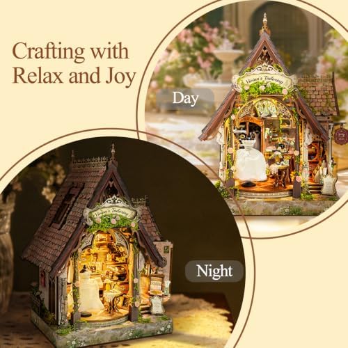 Book Nook Dream Dress Studio Miniature House Kit with LED Lights