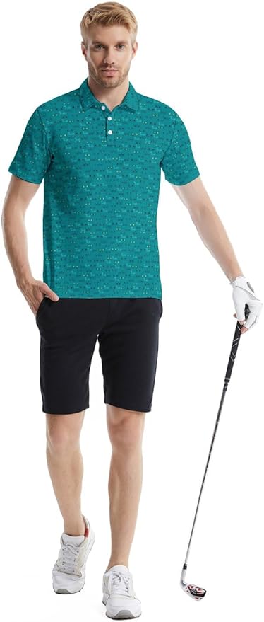 Mens Golf Shirts Golf Polo Shirts for Men Short Sleeve Polo Shirts Golf Gifts