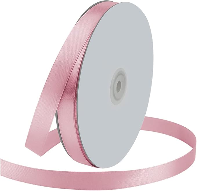 5/8" Wide x 100 Yards Single Face Polyester Satin Ribbon, Satin Ribbon by KMERLIFE