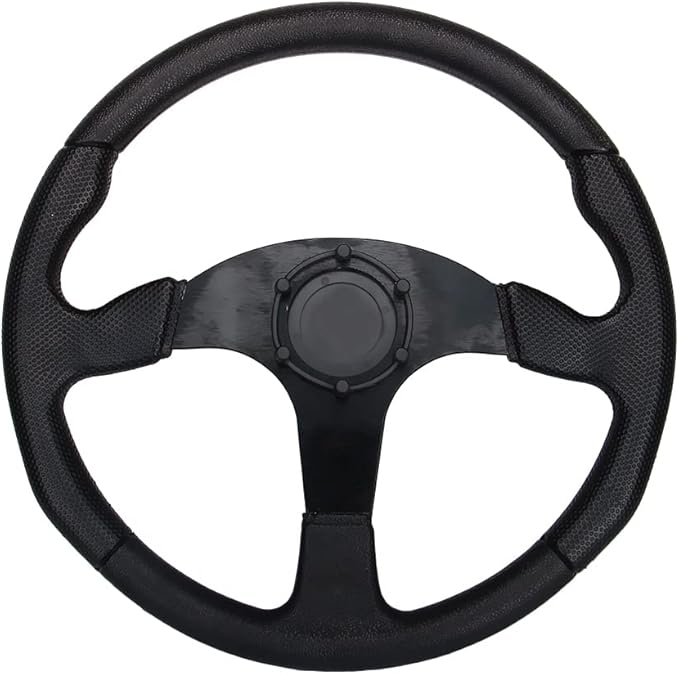 Flat-bottom Golf Cart Steering Wheel for Club Car DS &Precedent Universal Design 14 inch EZGO RXV & TXT, Yamaha Golf Cart Steering Wheels