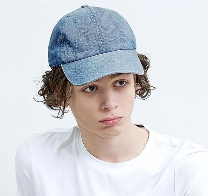 Cotton Baseball Cap Dad Hat – Washed Low Profile Adjustable Hat for Men Women Casual Outdoor Running Golf