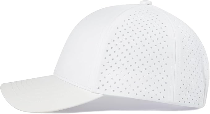VOBOOM Men Quick Dry Baseball Cap Laser Cut Mesh Ball Curved Brim Snapback Hat