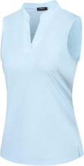 Womens Sleeveless V Neck Golf Polo Shirts
