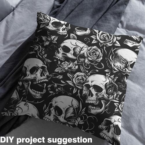 Feelyou Sugar Skull Fabric By The Yard Kids Decorative Soft