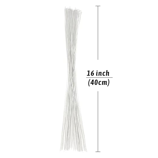 Decora 22 Gauge White Floral Wire 16 inch, 50/Package - Image 3