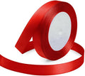 KMER LIFE 5/8 Inches x 25 Yards Red Satin Ribbon Solid Fabric Ribbons by KMERLIFE