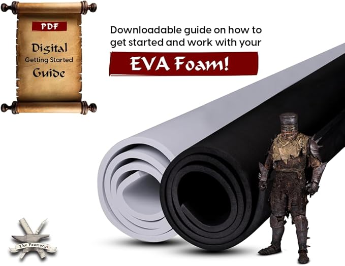 Shape Retention EVA Cosplay Foam 2mm 14x39 inch Black or White High Density EVA - Image 8