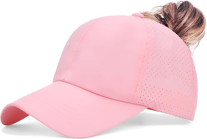 ZTL Women's High Ponytail Baseball Cap Performance Running Hat Quick Dry Mesh Sports Cap Unstructured Dad Trucker Hats