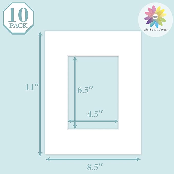 MBC Mat Board Center, 10 Pack 8.5X11 - Image 3